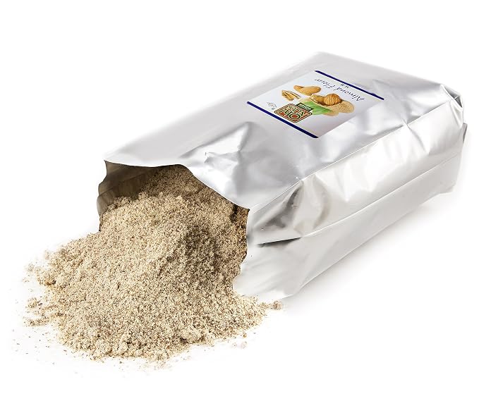 Oh! Nuts Almond Ground Flour Meal - All Natural, Unblanched Almond Flour - (1 LB - 16oz) Resealable Bulk Pack - Finely Ground Flour for Cooking & Baking