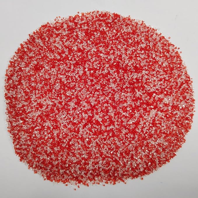Red White Sanding Sugar Sprinkles, Red & White Sugar Crystals, Edible Sparkling Sprinkles for Cake Cupcake Decorating, Baking Cake Decorations, Cookies Ice Cream Toppings, Wedding Party Christmas Supplies 130g/4.6oz