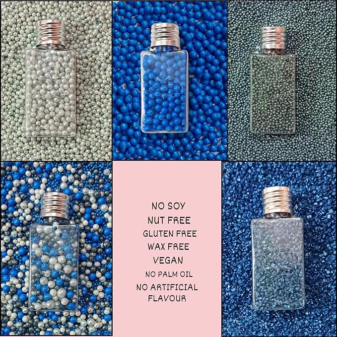 Confect Sprinkles- Graduation Day Disco Ball Mix Sprinkle – 5-Pack Assorted Silver, Black & Blue Dragees with Navy Blue Sparkling Sugar – Edible Decorations for Cakes, Cupcakes & Cookies –Vegan, Gluten-Free, Nut-Free, Soy-Free, Dairy-Free, Palm Oil-Fre...