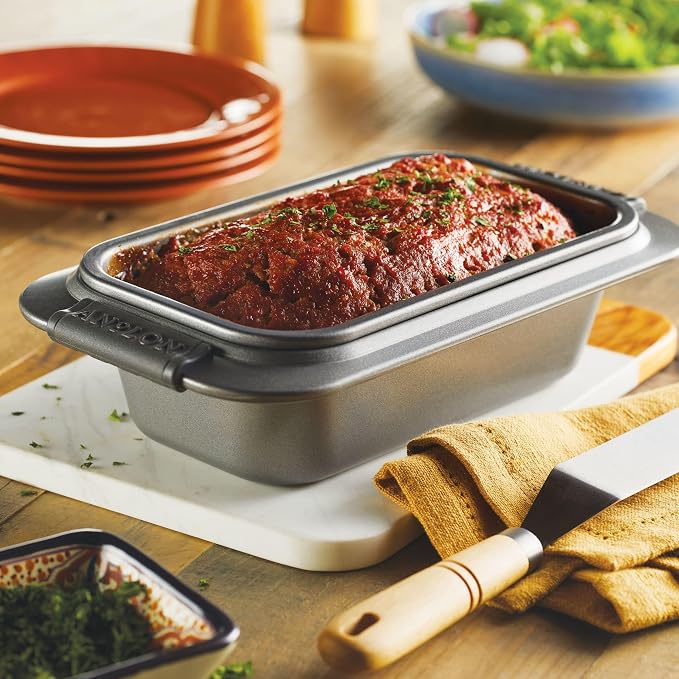 Anolon Advanced Bakeware Nonstick Bread Loaf Pans Set, 2-Piece, Gray