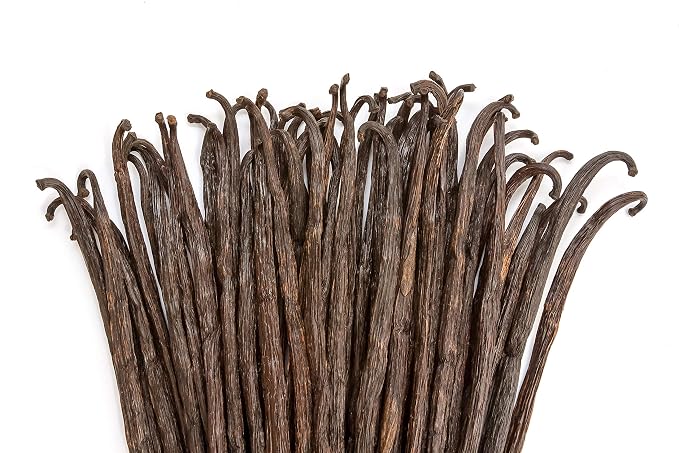 10 Vanilla Beans - Whole Extract Grade B Pods for Baking, Homemade Extract, Brewing, Coffee, Cooking - Tahitian