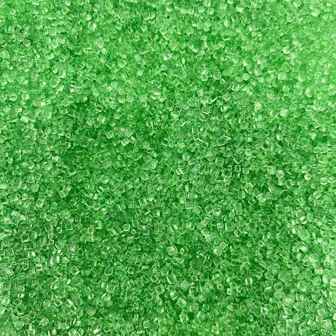 Edible Green Sanding Sugar Sprinkles Cupcake Cake Toppers, Celebrations Candy Pearls Shaker Jar Wedding Party Cake Dessert Food Decoration Supplies 3.2oz(Green)