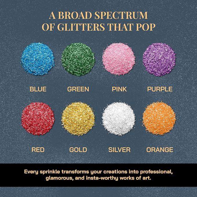 Dazzle Dust Edible Glitter Sprinkles for Cake Decorating, Drinks, Cookie, Icing, Dessert Decorations, Sparkly Luster, Food-Grade, Vegan, Gluten Free, Kosher, Bulk 10g, Silver
