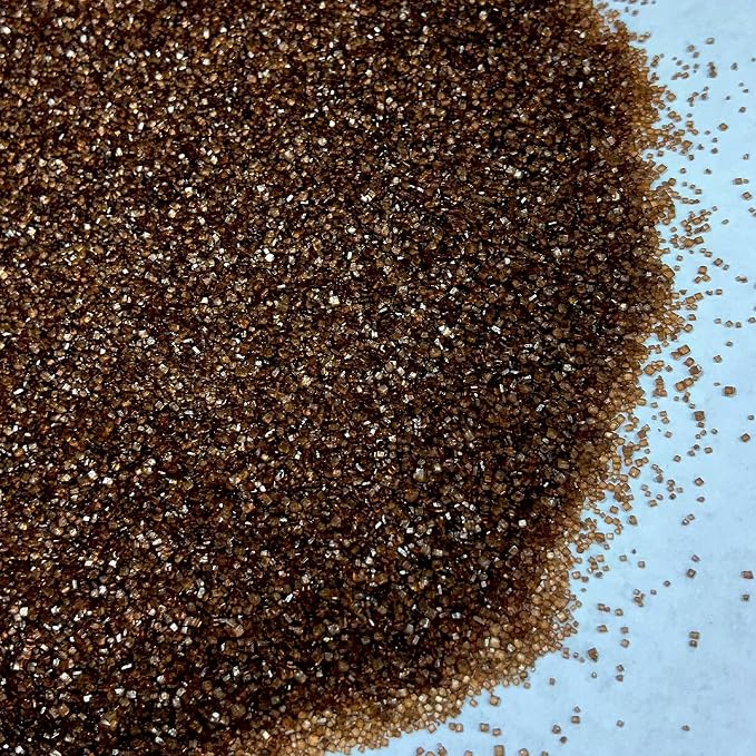 Edible Brown Sanding Sparkling Course Sugar Sprinkles 142g/ 5.01oz Brown Sprinkles Sanding Sugar for Baking, Cookies, Cupcakes, Ice Cream Topping and Rimming Sugar