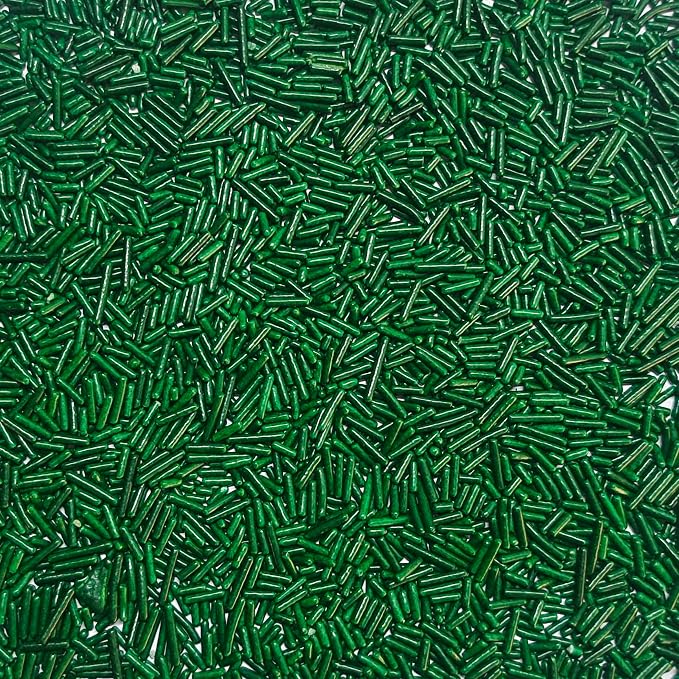 Sentovac Edible Green Jimmies Sprinkles for Cake Decorating Baking | Cupcake Cookie and Ice Cream Toppers Cake Decorations| Celebrations Wedding Shower Party Chirstmas Supplies 78g/2.75oz