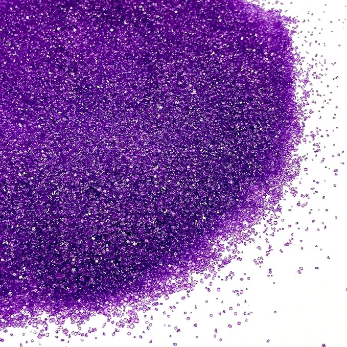 Edible Purple Sanding Sugar Sprinkles 142g/ 5.01oz Sugar Crystals for Cake Decorating Candy Baking Decorations Ice Cream Toppings and Cookie Decorating for Valentines Halloween Christmas