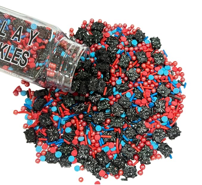 Sentovac Spiders and Pearls Mixing Cake Sprinkles Cake and Cupcake Topper Decorations Sprinkles Cookie and Ice Cream Topper Decoration Supplies 3.53OZ
