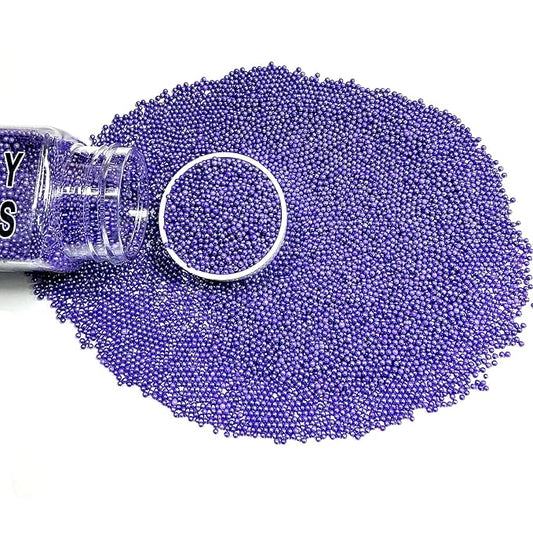 Homipooty Nonpareils Sprinkles Edible Purple Pearl Sugar Sprinkles 110g/3.88oz 2mm Mini Purple Pearls Baking Cakes Cupcake Topper and Cake Decorations for Valentines Day Halloween Christmas