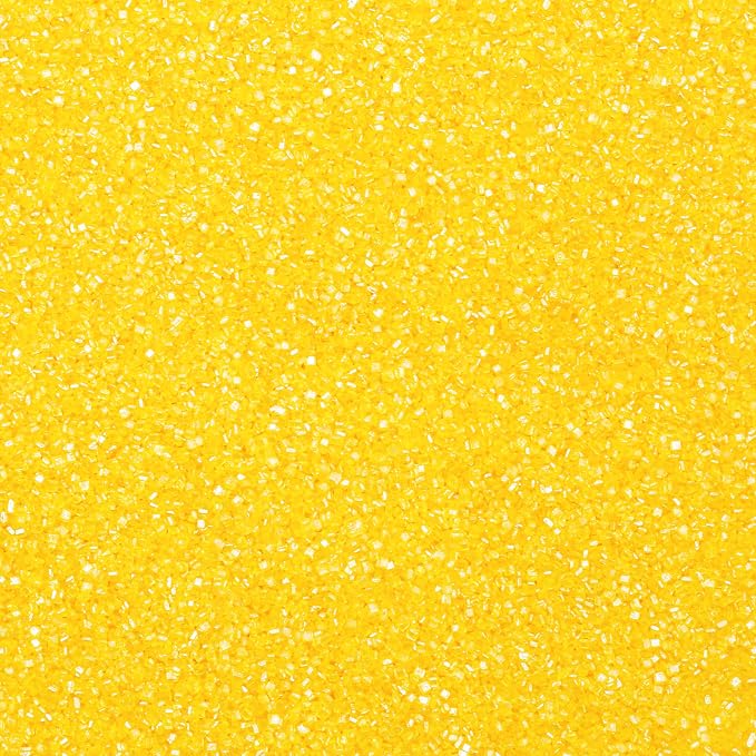 Kasvan Yellow Sanding Sugar Sprinkles - Edible Sugar Crystals, Baking Cake Decorations, Ice Cream Toppings cupcake Decorating, Wedding Party Chirstmas Supplies, 85g/3.2oz