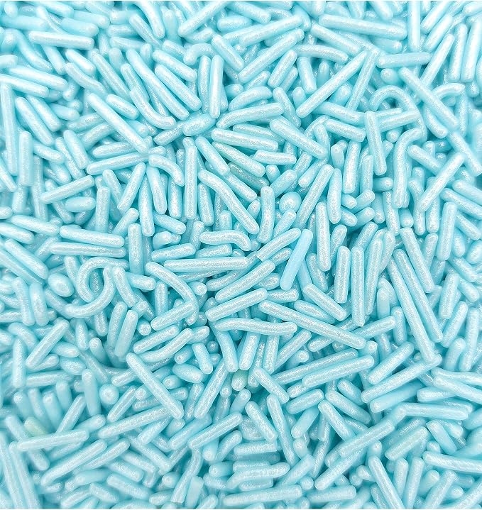 NCS Pearlized Blue Jimmies Edible Sprinkles – Cupcake, Cake & Cookie Decorations, 7 oz