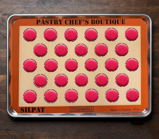 Silpat Sasa Demarle Macarons Premium Non-Stick Silicone Baking Mat, Big Pan Size, 13.58''x 19.5'' for a 15''x21'' Pan - 28 Circles