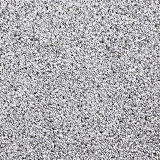 Silver Nonpareils Sprinkles - 2mm Edible Mini Pearl Sprinkles for Cake Decorating, Cupcake, Cookie, Baking, Donuts, Ice Cream Toppings, Wedding Party Supplies 130g/4.58oz