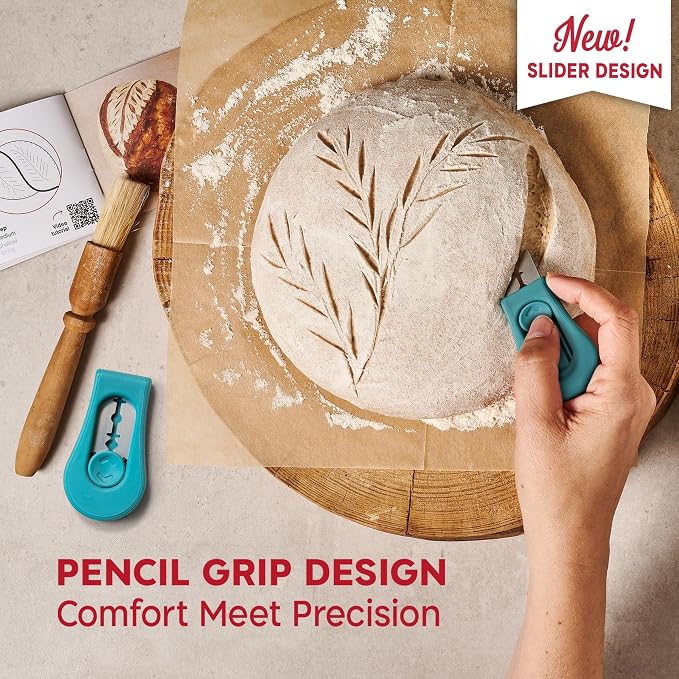 Bread Lame Sourdough Scoring Tool - Magnetic Scoring Knife for Bread Baking Bread Razor for Homemade Bread Professional Sourdough Scoring Tool with 5 Replaceable Razor Blades