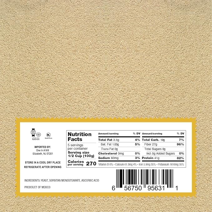 One in a Mill Instant Dry Yeast | 1.1 LBS (5 Pack) 500 Grams Each [IMPROVED] Fast-Acting Vegan Non-GMO Yeast for Baking Bread, Cake, Pizza Dough Crust | Kosher | Quick Rapid Rise Leavening Agent for Pastries