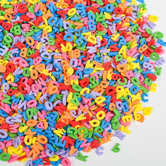 Bayep Rainbow Sprinkles for Cake Decorating Alphabet Bulk Sprinkles for Ice Cream, Cookies, Baking, Cupcake Topper Colorful Sprinkles Perfect for Birthday Party Christmas Holiday Supplies 3.52 Ounce