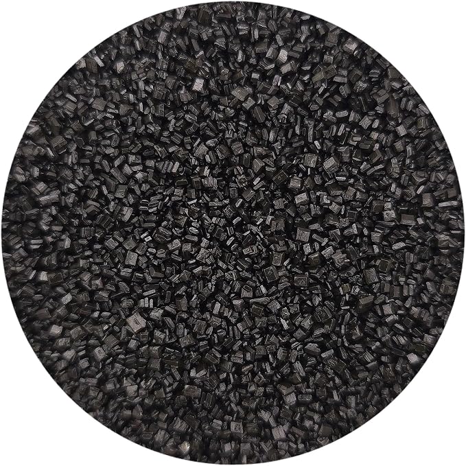 NCS Black Coarse Sanding Sugar, Crystal Decorating Sugar for Baking & Drink Rims, 7 oz
