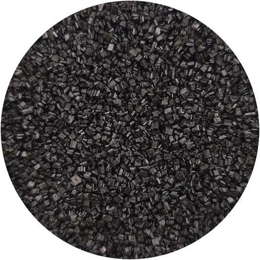 NCS Black Coarse Sanding Sugar, Crystal Decorating Sugar for Baking & Drink Rims, 7 oz