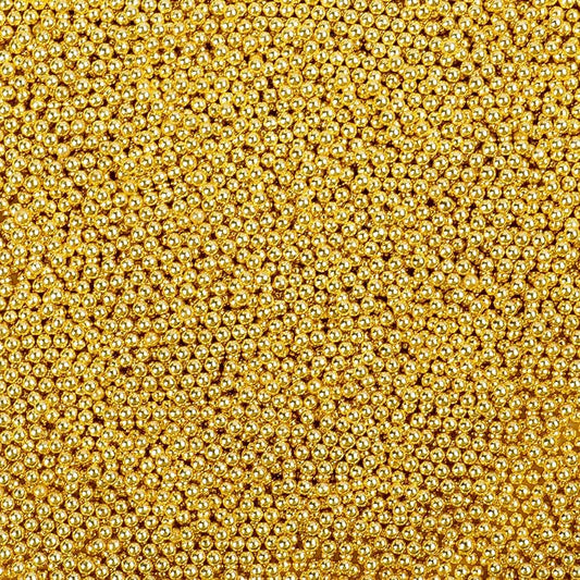 Gold Nonpareils Sprinkles - 4.6oz Edible 2mm Pearl Sprinkles for Cake Decorating, Cupcake, Cookie, Baking, Donuts, Ice Cream Toppings, Wedding Party Supplies