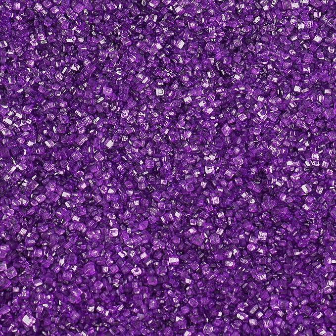 Purple Sanding Sugar Sprinkles, 4.6 oz Edible Sparkling Sugar Crystals for Baking Topping, Cupcakes, Cookies, Ice Cream & Cake Decorating, Wedding Party Easter Halloween Supplies