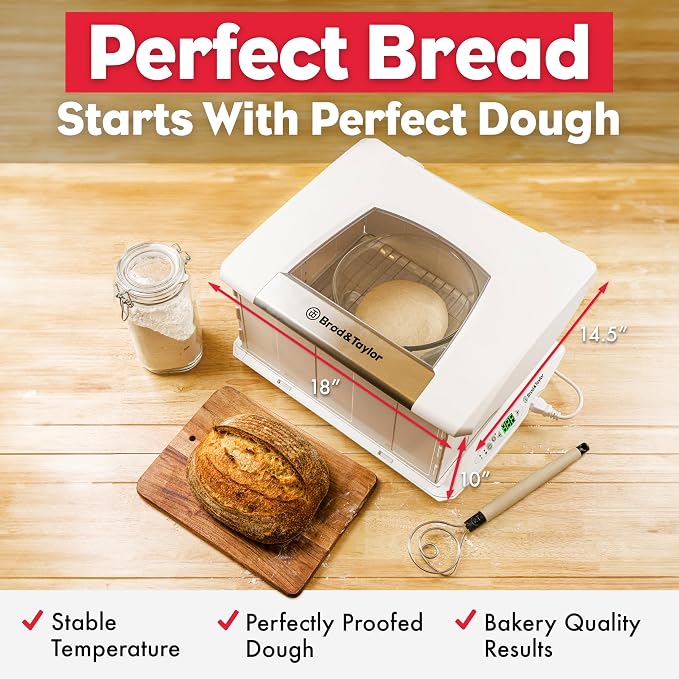 Brod & Taylor Folding Proofer + Dough Whisk (Bundle)