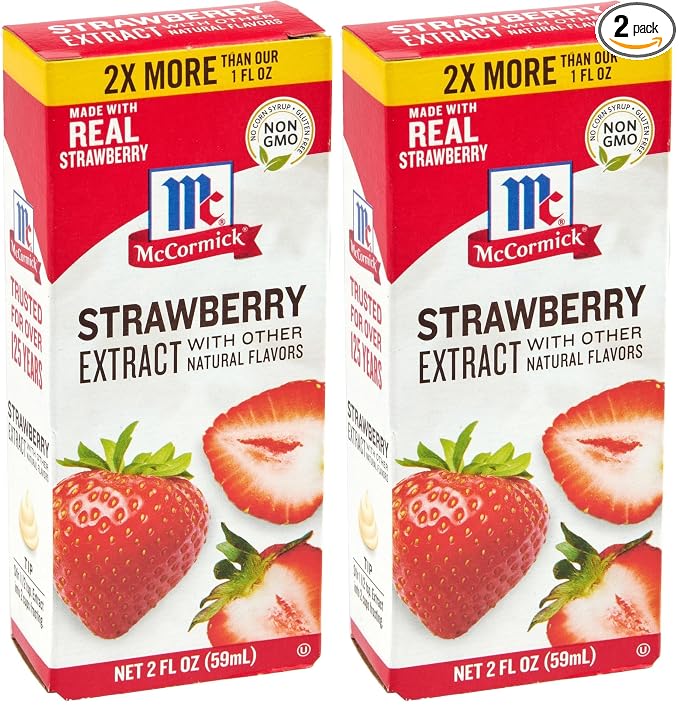 McCormick Strawberry Extract with Other Natural Flavors, 2 fl oz (Pack of 2)