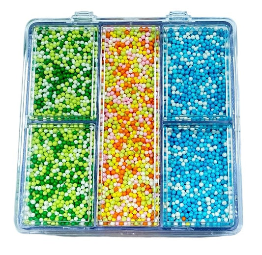 Sentovac 2mm Nonpareils Pearls Mixing Cake Sprinkles Cake and Cupcake Topper Decorations Sprinkles for Decorating Party Supplies