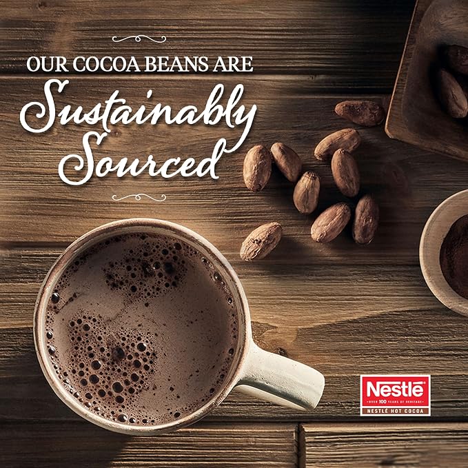 Nestle Hot Chocolate Packets, Milk Chocolate Flavor Hot Cocoa Mix, Made with Real Cocoa, Bulk Pack, 0.71 oz Packet (60 Count) (Pack of 6)
