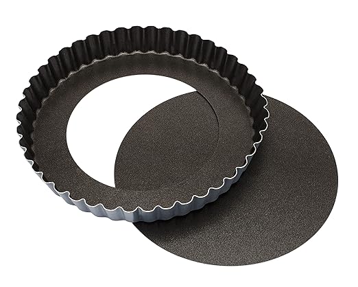 MATFER BOURGEAT 332225 Exopan Fluted Pie Pan with Removable Bottom