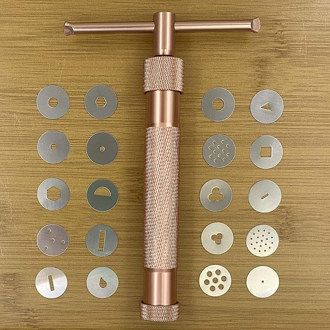 Fondant Extruder with 20 Discs, Sugar Paste Extruder,Clay Extruder, Cake Decor Tool Set
