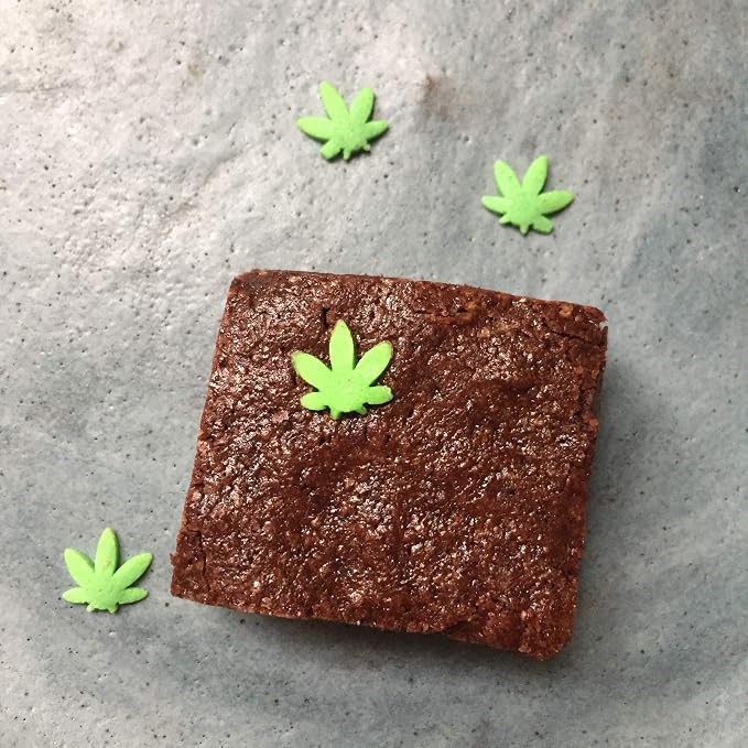 The Sugar Lab Hemp Leaf Sprinkles - Edible Marijuana Party Decorations - CBD & THC Free - Cake Decor & Ice Cream Topping - For 420 Cupcakes - Pot Leaf Sugar Sprinkles - 2oz - Sold in a Bud Tin