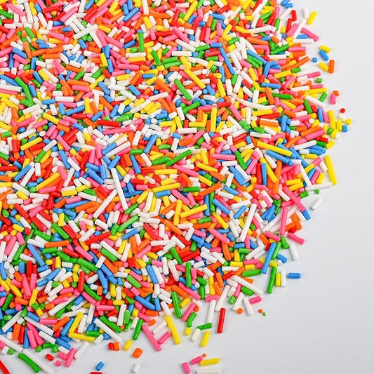 Bayep Jimmies Sprinkles for Cake Decorating Rainbow Sprinkles for Ice Cream, Cookies, Baking, Cupcake Topper Colorful Sugar Perfect for Birthday Party Christmas Holiday Supplies 3.52 Ounce