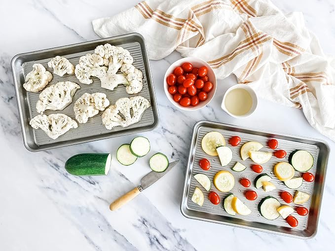 USA Pan Nonstick Quarter Sheet Pan, Set of 2