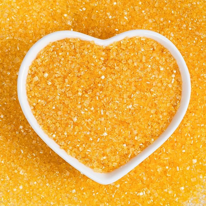 Edible Yellow Sprinkles,150g,Bright Yellow Sanding Sugar for Cake Decorating,Sprinkle Crystals Mix for Cookies,Ice Cream,Fondant Cake,Caramel Apples,Cupcakes,Desserts Topper,Birthday Party Festival Baking Decoration Supplies