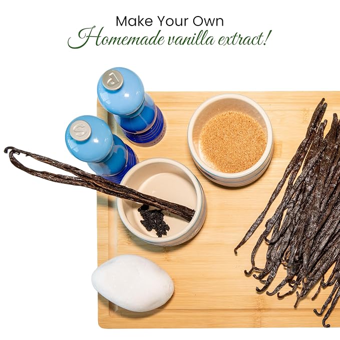15 Count Organic Madagascar Vanilla Beans – Grade A Bourbon Pods | Gourmet Whole Vanilla Beans for Baking, Cooking, Extract Making | Rich Aroma, Premium Flavor, Non-GMO, Vegan
