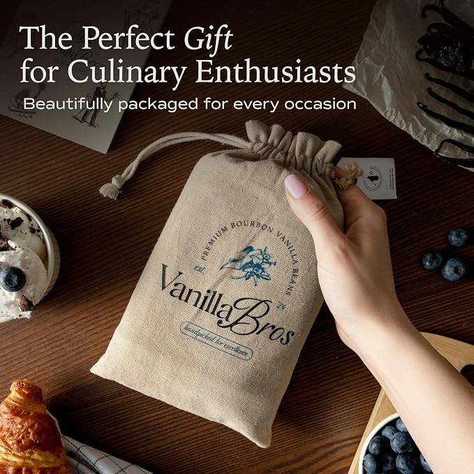 30 Madagascar Vanilla Beans Grade A - Gourmet Bourbon Vanilla Pods 6.3-8.3" - For Baking, Cooking & Homemade Vanilla Extract - VanillaBros