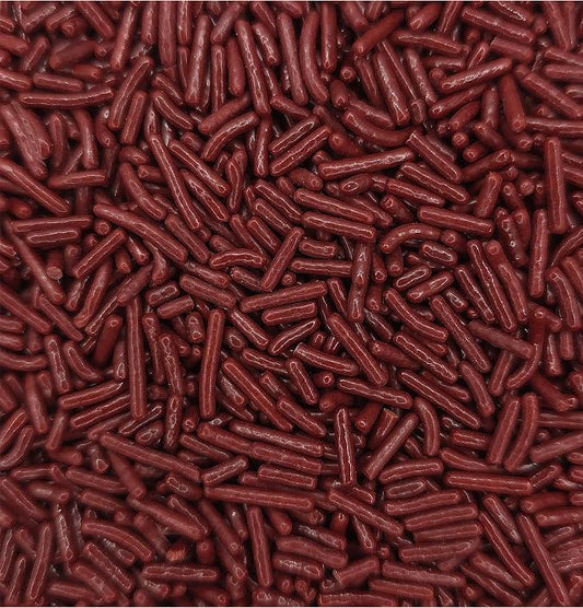 NCS Dark Maroon Jimmies Edible Sprinkles – Cupcake, Cake & Cookie Decorations, 7 oz