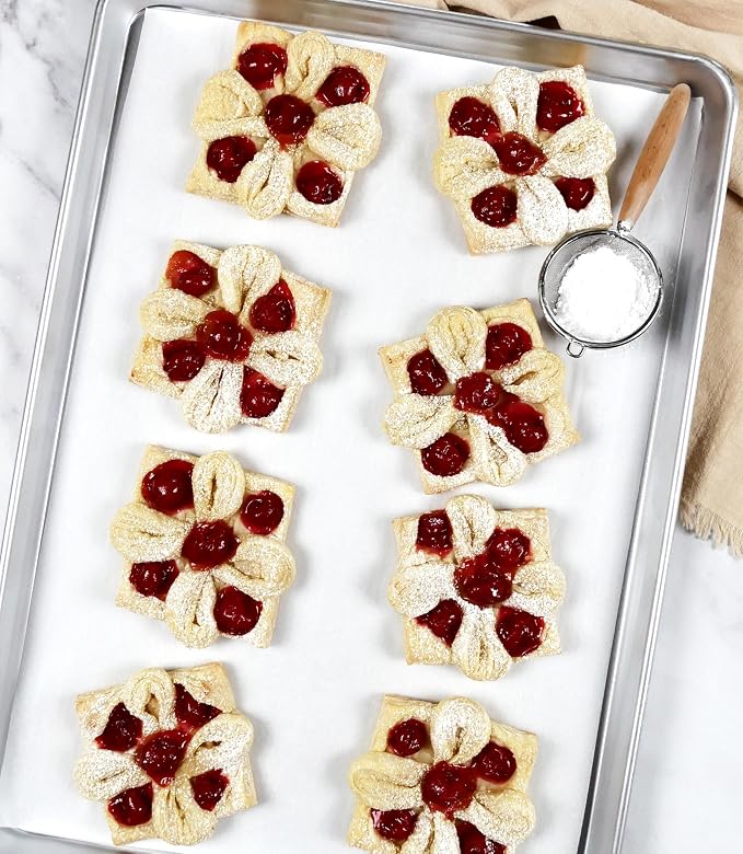 USA Pan Bakeware Traditional Aluminized Steel Uncoated Extra Large Baking Sheet Pan, Made without nonstick coating
