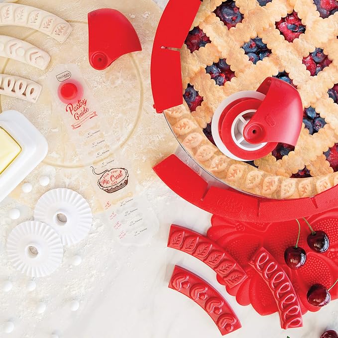 Talisman Designs Pastry Wheel Pie Crust Decorator | Pie Crust Wheel | Pie Crust Decorating Tools | Easy to Use Pastry Wheel | Pie Decorating Tools & Gadgets | Pie Crust Embosser