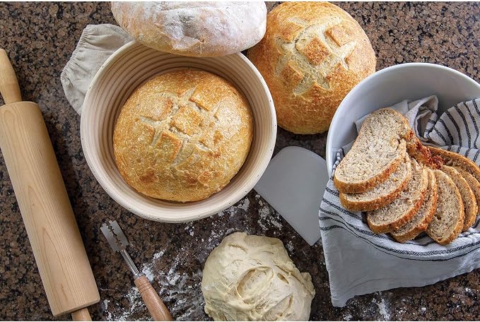 Mrs. Anderson's Baking Artisan Bread Lame, 18/8 Stainless Steel And Romanian Beechwood, 15 Blades, European Grade, For Scoring Dough And Artisan Bread Designs