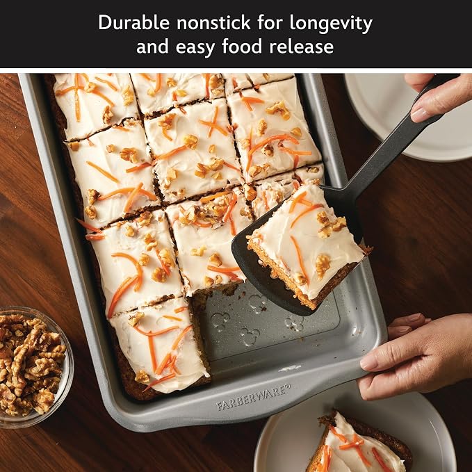 Farberware Disney Bake with Mickey Mouse Nonstick Baking Pan/Cake Pan, Rectangle, 9 Inch x 13 Inch Non Stick Bakeware Pan - Black