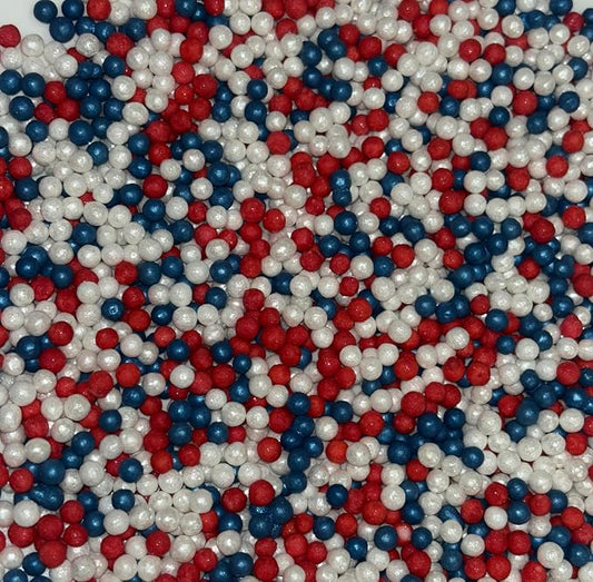 Confect Cake Mate Dessert Sprinkles – Edible Vegan, Palm Oil Free | Star & Pearl Shaped Sprinkles for Cake Decorating, Cupcakes, Cookies & Ice Cream – 4.2 Oz