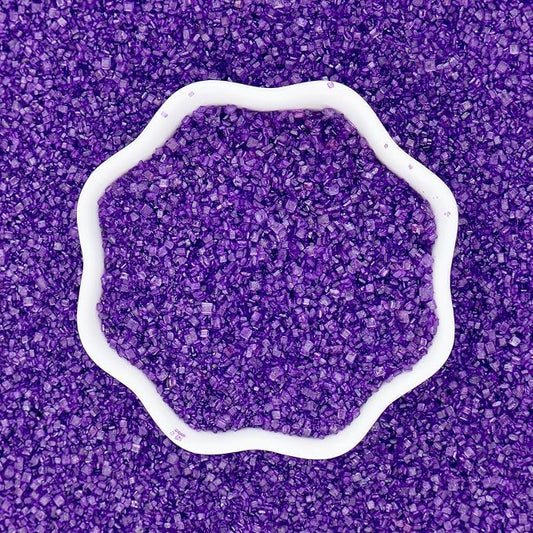 Purple Sanding Sugar | Purple Sprinkles | Edible Coarse Sugar Crystals | For Baking Dessert Decorating, Cake, Cupcake, Cookie, Ice Cream | Halloween Mardi Gras Holiday Party | 4.6 Ounces
