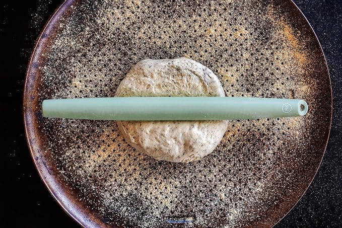 The Silicone Kitchen French Tapered Silicone Rolling Pin, 13.5", Dishwasher Safe, Non-Stick, BPA Free, Non-Toxic