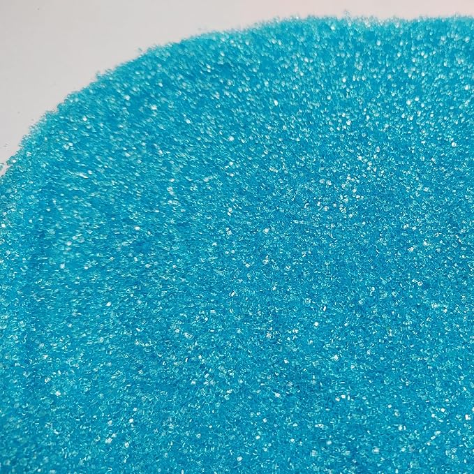 Blue Sanding Sugar Sprinkles, Light Blue Sugar Crystals, Edible Sparkling Sprinkles for Cake Cupcake Decorating, Baking Cake Decorations, Cookies Ice Cream Toppings, Wedding Party Christmas Supplies 130g/4.6oz
