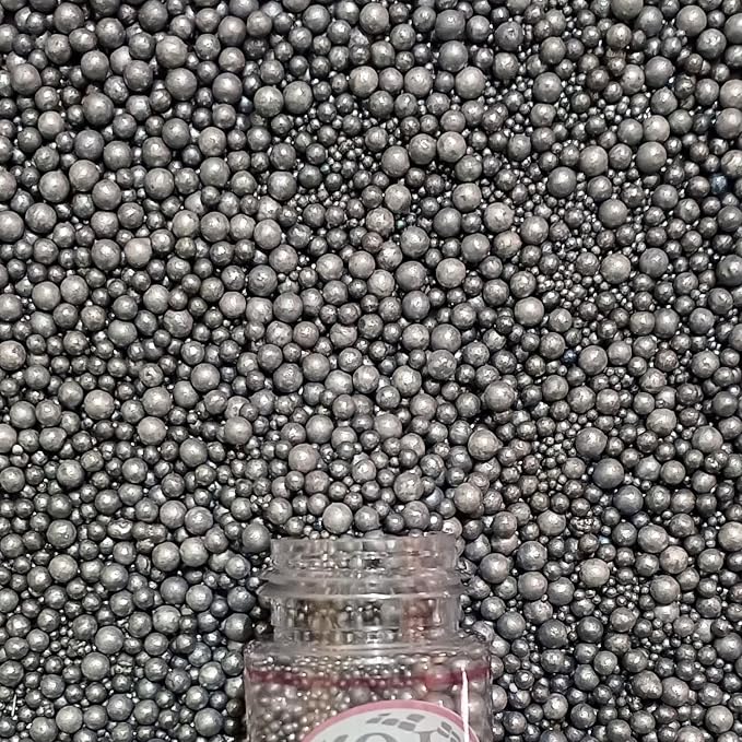Confect Love Silver Metallic Disco Ball Sprinkles – Edible Cake Decorating Sugar Pearls | Shiny Silver Dessert Toppers for Cupcakes, Cookies, Cakes & Party Treats | Vegan, Gluten-Free, Nut-Free, Soy-Free, Dairy-Free, Palm Oil-Free- 4.2 Oz