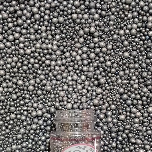Confect Love Silver Metallic Disco Ball Sprinkles – Edible Cake Decorating Sugar Pearls | Shiny Silver Dessert Toppers for Cupcakes, Cookies, Cakes & Party Treats | Vegan, Gluten-Free, Nut-Free, Soy-Free, Dairy-Free, Palm Oil-Free- 4.2 Oz