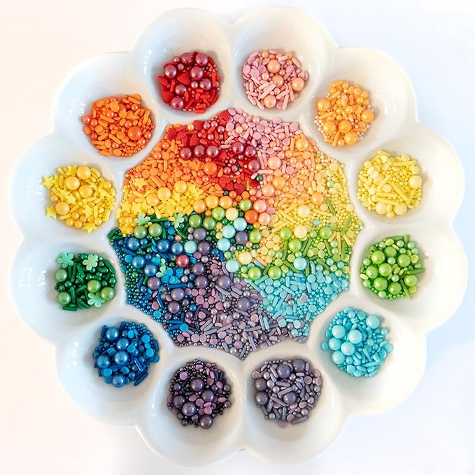 Cake Mate Rainbow Fusion Dessert Sprinkles, Assorted Colors and Shapes for, Holiday, Easter Sprinkle Tacklebox, 14oz