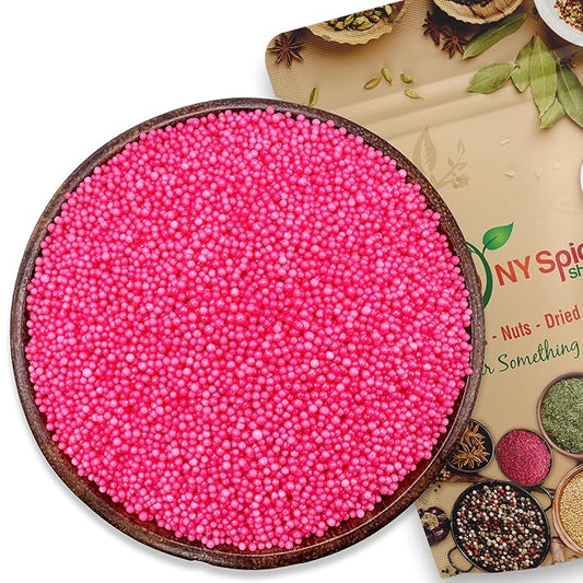NY Spice Shop Pink Nonpareils - 1 Pound Colorful Candy Sprinkles - Pink Nonpareil Candies - Candy Sprinkles for Decorating Cupcakes, Cookies, Cakes, Chocolates and Desserts
