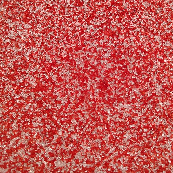 Red White Sanding Sugar Sprinkles, Red & White Sugar Crystals, Edible Sparkling Sprinkles for Cake Cupcake Decorating, Baking Cake Decorations, Cookies Ice Cream Toppings, Wedding Party Christmas Supplies 130g/4.6oz