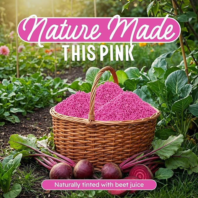 Snackathon Natural Sprinkles for Baking & Decorating, Dye-Free Pink Sprinkles, 15 oz Bulk Jimmies in Resealable Bag - Naturally Colored, No Artificial Dyes, Gluten-free for Cakes, Ice Cream & Desserts